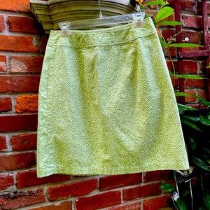 TALBOTS Lt. Green Cotton Short Skirt Size 8
